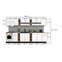 Bucatarie MARINA NEW 340 5C Wenge / Decor 0164